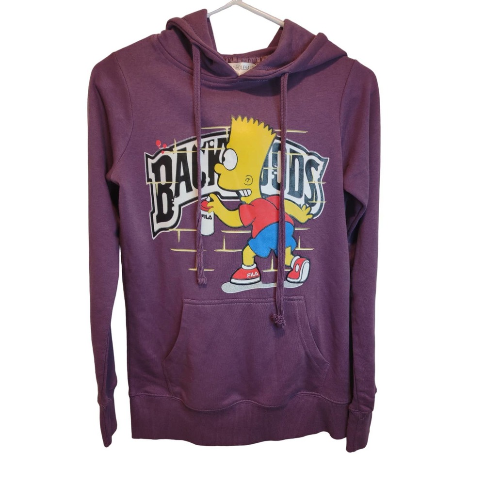 Bart Simpson Fila Backwoods purple Y2K hoodie